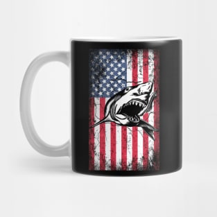 Patriotic Shark American Flag Mug